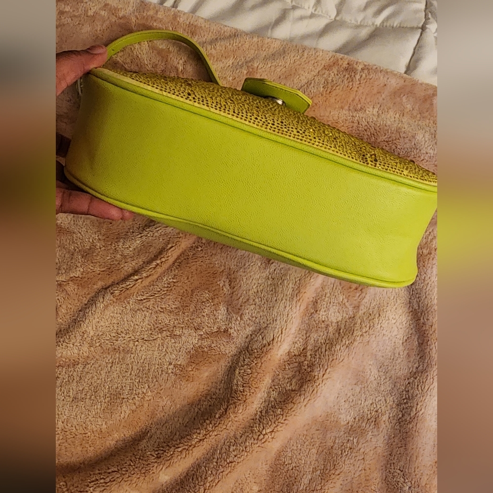 Cyber Lime Shoulder Steve Madden Bedazzled Purse - Picture 7 of 11